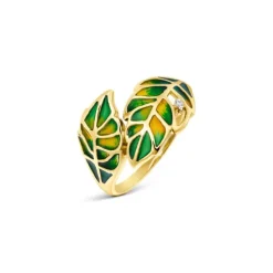 Ring "Blatt" Silber 925 vergoldet