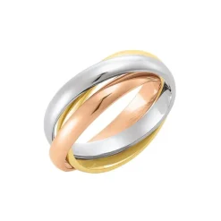 Ring dreiteilig Gold 585 tricolor