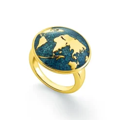 Ring "Globetrotter" Silber vergoldet