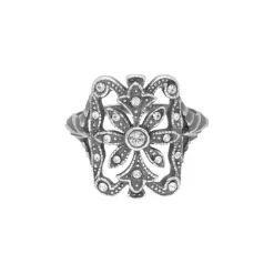Ring "Jugendstil" Silber 925 Imitationssteine