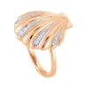 Ring "Muschel" Silber 925 rosé vergoldet Zirkonia