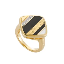 Ring Silber 925 vergoldet Zirkonia