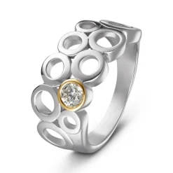 Ring Silber 925 Zikonia tlw. vergoldet