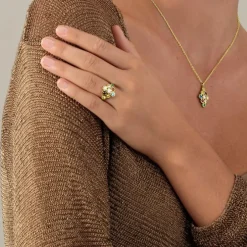 Ring Silber 925 Zirkonia vergoldet