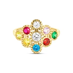 Ring Silber 925 Zirkonia vergoldet