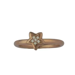 Ring "Stern" Silber 925 ros&eacute; vergoldet Zirkonia