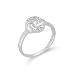 Ring Wei&szlig;gold 585 Brillanten 0,10 ct