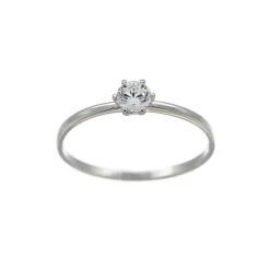 Ring Wei&szlig;gold 585 Zirkonia