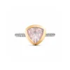 Rosenquarz Brillant Ring Ros&eacute;gold 585 "Soft Peach"