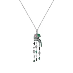 Rubin Markasit Collier Silber 925 tlw. lackiert