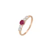 Rubin Ring Ros&eacute;gold 585 Zirkonia