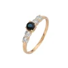 Saphir Ring Ros&eacute;gold 585 Zirkonia