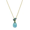 Saphir Smaragd Chalcedon Anh&auml;nger Gold 585