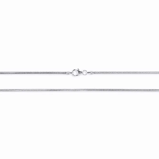 Schlangenkette Weißgold 585 diamantiert 0,8 mm