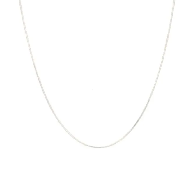 Schlangenkette Weißgold 585 diamantiert 0,8 mm
