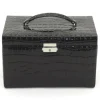 Schmuckbox "Kroko" schwarz