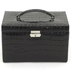 Schmuckbox "Kroko" schwarz