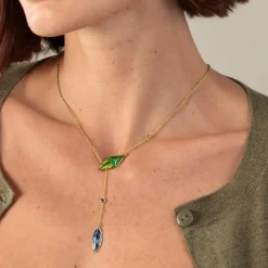 Schmuckstein Collier Silber 925 vergoldet