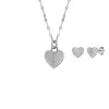 Set - Collier/Ohrstecker "Harlow" Stahl