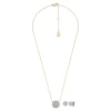Set Collier/Ohrstecker Stahl gold ionenplattiert
