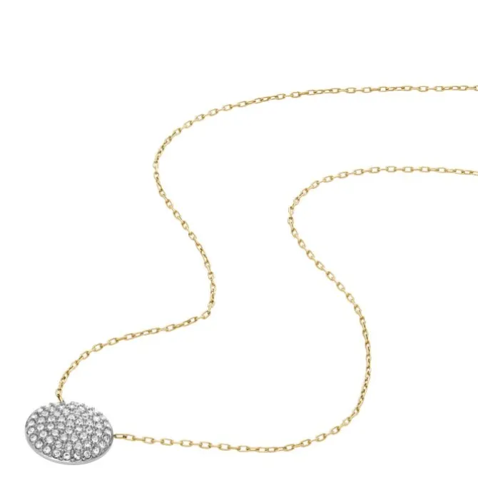 Set Collier/Ohrstecker Stahl gold ionenplattiert
