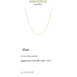 Singapurkette Gold 585 1,6mm