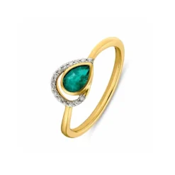 Smaragd Brillant Ring Gold 585