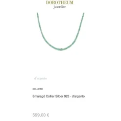 Smaragd Collier Silber 925