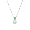 Smaragd Perlen Collier Gold 585