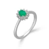 Smaragd Ring Wei&szlig;gold 585 Brillanten