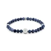 Sodalith Armkette "Beads" Stahl
