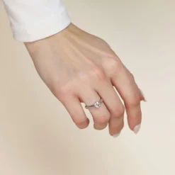 Solit&auml;r Ring 1 Karat Wei&szlig;gold 585