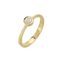 Solit&auml;r Ring Gold 585 Brillant 0.17ct.