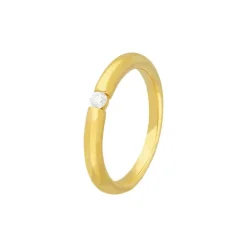 Solitär Ring Gold 585 Brillant 0,10 ct.