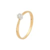 Solit&auml;r Ring Ros&eacute;gold/Wei&szlig;gold 585 Brillant 0,10 ct.
