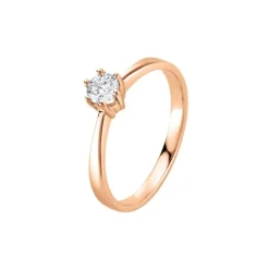 Solit&auml;r Ring Ros&eacute;gold 585 Brillant 0,25 ct.