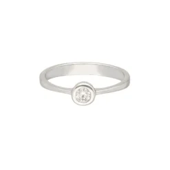 Solit&auml;r Ring Wei&szlig;gold 585 Brillant 0,15 ct.