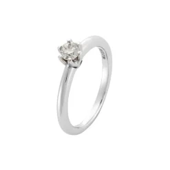 Solit&auml;r Ring Wei&szlig;gold 585 Brillant 0,33 ct.