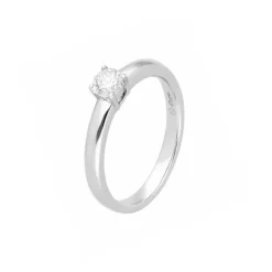 Solit&auml;r Ring Wei&szlig;gold 585 Brillant ca. 0,33 ct.