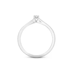 Solit&auml;r Ring Wei&szlig;gold 585 Brillant 0,10 ct.