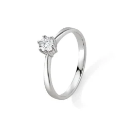 Solit&auml;r Verlobungsring Wei&szlig;gold 585 Brillant 0,25 ct.