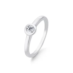 Solit&auml;r Verlobungsring Wei&szlig;gold 585 Brillant 0,25 ct.
