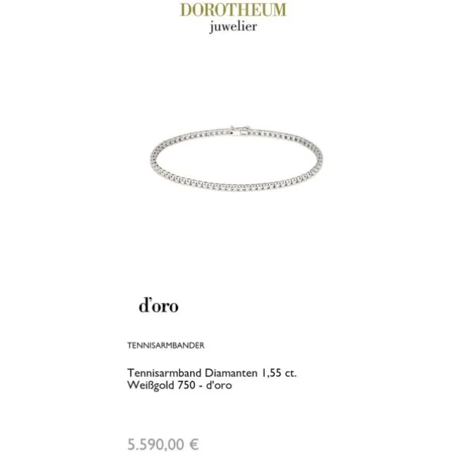 Tennisarmband Diamanten 1,55 ct. Weißgold 750