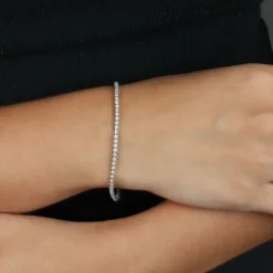 Tennisarmband Diamanten 1,55 ct. Wei&szlig;gold 750