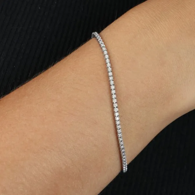 Tennisarmband Diamanten 0,79 ct. Weißgold 750
