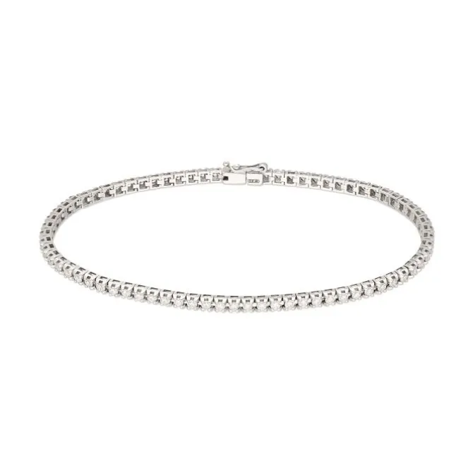 Tennisarmband Diamanten 1,55 ct. Weißgold 750