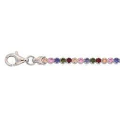 Tennisarmband Silber 925 multicolor