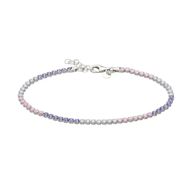 Tennisarmband Silber 925 Zirkonia multicolor