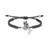 Textil Armband "Franz&ouml;sische Bulldogge" Silber 925