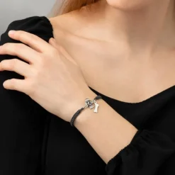 Textil Armband "Pudel" Silber 925